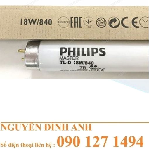 Tl84 Bóng Đèn TL84 Cho Tủ So Màu – Philips TL-D 18W/840 Chính Hãng - GHTEK
