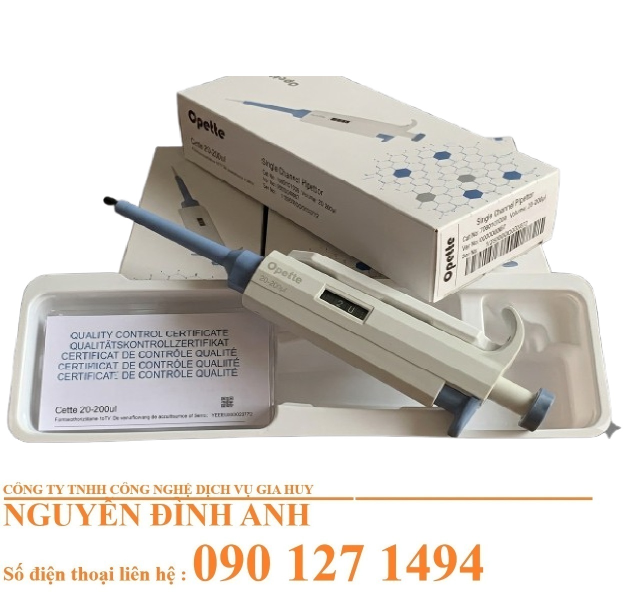 Micropipet Tự Động 1 kênh 0.1‑1000µl – Độ chính xác cao